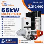 55kW Complete Hybrid Solar Power System – 61kWh LiFePO4 Battery